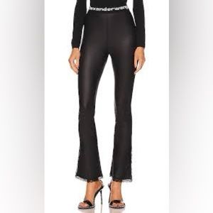 Alexander wang lace trim boot cut logo legging m